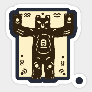 Bear sign art Sticker